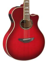Yamaha APX1000 CRB Solid Top Auditorium Acoustic Guitar w/ Pickup Crimson Red Burst
