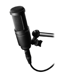 Audio Technica AT2020 BK 20 Series Large Diaphragm Cardioid Condenser Microphone
