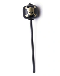 Danmar 778SSK R/T 69 Kick Beater Black Wood Ball Black Shaft Silver Skull