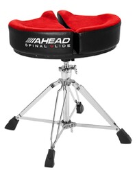 Ahead SPG-R Spinal-G 18" Split Saddle Top 4-Leg Drum Throne Red Cloth
