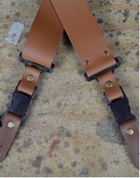 Colonial Leather 2" Clip Buckle Leather Guitar Strap Tan
