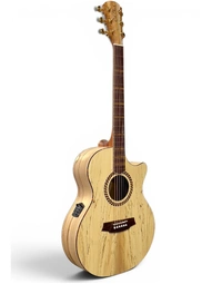 Cole Clark CCRDLXANEC-EMEMR Recording Series Deluxe All Solid Euro Maple Grand Auditorium Acoustic Guitar RW w/ Pickup