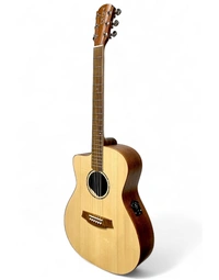 Cole Clark CCSAN1EC-LH-SMAH Studio Series Solid European Spruce / African Mahogany Left-Handed Grand Auditorium Acoustic Guitar w/ Pickup