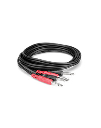Hosa CPP206 Dual Cable 1/4" TS - Same, 6m