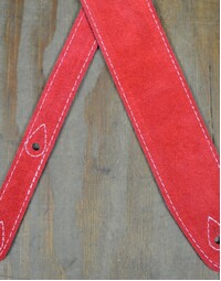 Colonial Leather Double Suede Strap Red