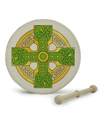 Waltons 12" Mini Bodhran Pack Cloghan Cross Print