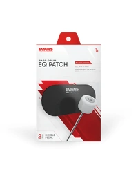 Evans EQ Double Bass Drum Pedal EQ Patch Black Nylon (Pack of 2)