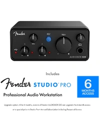 Fender AudioBox GO Ultra-Compact Mobile 2x2 USB-C Audio Interface Black