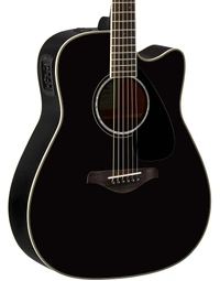 Yamaha FGX830C BL Solid Top Dreadnought Acoustic Guitar w/ Pickup Black