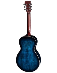 Faith Blue Moon Mercury Scoop All Solid Mango Parlour Acoustic Guitar Cutaway w/ Pickup