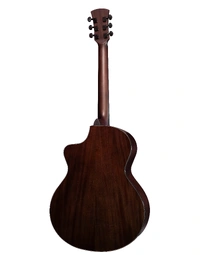 Faith Nexus Neptune All Solid Mahogany Baby Jumbo Acoustic Guitar Cutaway w/ Pickup Thru-Black Gloss