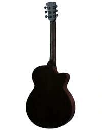 Faith Nexus Venus All Solid Mahogany Left-Handed Auditorium Acoustic Guitar Cutaway w/ Pickup Thru-Black Gloss