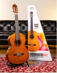 Yamaha GIGMAKERC40 Full-Size Classical Nylon String Acoustic Guitar Pack