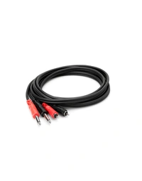Hosa CPR202 Stereo Cable, Dual 1/4" TS to Dual RCA, 2 m