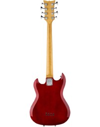 Hagstrom H8-II Retroscape 8-String Bass Guitar Wild Cherry Transparent Gloss