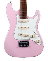 JET Guitars JS-300-MINI Mini Electric Guitar Roasted MN Pink