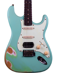 JET Guitars JS-400 Relic Electric Guitar HSS RW Sea Foam Green