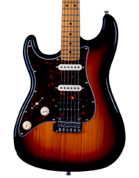 JET Guitars JS-400 Left-Handed Electric Guitar HSS Roasted MN Sunburst