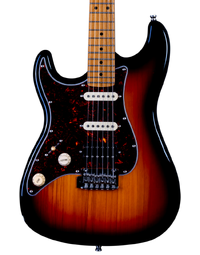 JET Guitars JS-400 Left-Handed Electric Guitar HSS Roasted MN Sunburst