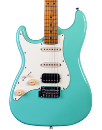 JET Guitars JS-400 Left-Handed Electric Guitar HSS Roasted MN Sea Foam Green