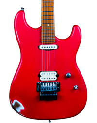 JET Guitars JS-850 FR Relic Electric Guitar HS Roasted MN Red