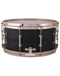 Ludwig LB427TDC Custom Black Beauty Hot Rod Snare Drum - 14x6.5" Matte Black W/Copper