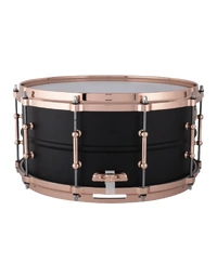 Ludwig LB427TDC Black Beauty Custom Hot Rod 14" x 6.5" Brass Snare Drum Matte Black w/ Copper Hardware