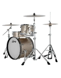 Ludwig LN34023TXS1 Neusonic Maple/Cherry Downbeat 3-Piece 20" Shell Pack Titanium Super Sparkle