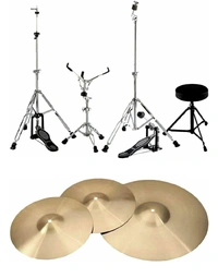 Ludwig LC17514 Accent Drive Poplar 5-Piece 22" Drum Kit Red Foil