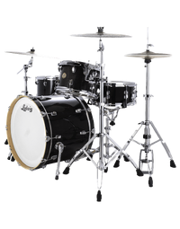 Ludwig LCO50024BDIR Continental Classic Maple/Agathis 4-Piece 22" Shell Pack Black Lacquer
