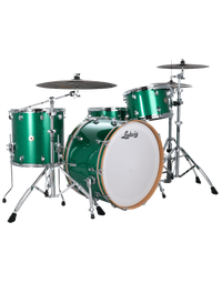 Ludwig LCO5044GDIR Continental Pro Beat Maple/Agathis 4-Piece 24" Shell Pack Green Sparkle