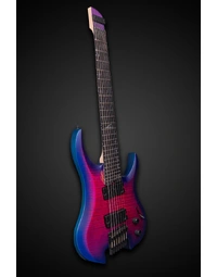 Legator G7FSS Ghost Super Shred 7-String Multi-Scale Flame Maple Hypernova Blue