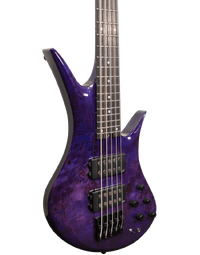 Legator HB5SS Helio Super Shred 5-String Bass Purple Burl