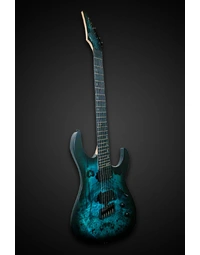 Legator N6FSS Ninja Super Shred 6-String Multi-Scale Buckeye Burl Top Electric Guitar Dark Sapphire