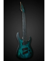 Legator N8FSS Ninja Super Shred 8-String Multi-Scale Buckeye Burl Top Electric Guitar Dark Sapphire