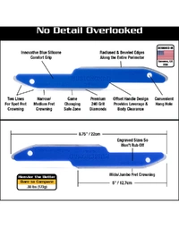 Music Nomad MN850 Diamond Coated Safe Zone Guitar Fret Crowning File / S-File