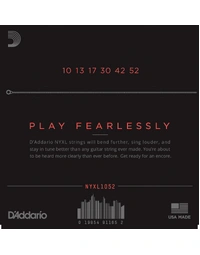 D'Addario NYXL Lite/Hvy Bottom 10-52 Electric Guitar Strings
