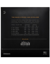 D'Addario NYXL 50-105 Long Scale Bass Guitar Strings