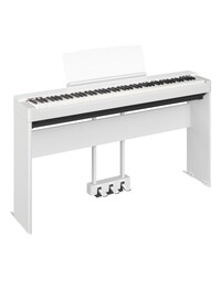 Yamaha P-225WH 88 Key Portable Digital Piano White w/ L-200WH Stand and LP-1WH Pedal Unit