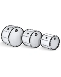 Mapex QLB1814-SW Qualifier Carrier Style 18" x 14" Marching Bass Drum Snow White