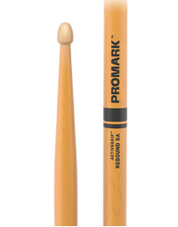 Promark R5AAGC Rebound 5A ActiveGrip Clear Hickory Wood Tip Drumsticks
