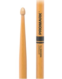 Promark R7AAGC Rebound 7A ActiveGrip Clear Hickory Wood Tip Drumsticks