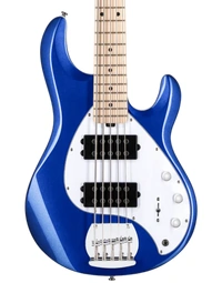 Sterling by Music Man RAY5HH Sub Series StingRay 5 HH 5-String Electric Bass Cobra Blue