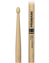 Promark RBH535LAW Hickory Rebound 7A Long Drumsticks Acorn Wood Tip