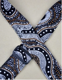 Colonial Leather Aboriginal Art Rag Strap Possum Dreaming