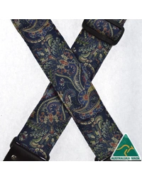 Colonial Leather Paisley Rag Strap - Blue