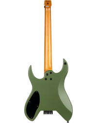 Spira Guitars S-400 MGR HLS Headless Electric Guitar Roasted MN Satin Dark Green