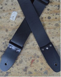 Colonial Leather 2" Soft Slide Adjustable Leather Strap Black Extra Long