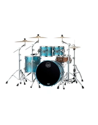 Mapex SE529XBPT Saturn Evolution Birch/Walnut 4-Piece Rock Shell Pack Exotic Azure Burst