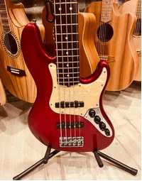 Used Fender American 1996 50th Anniversary 5-String Deluxe Active Jazz Bass Crimson Burst (Includes Hard Case)